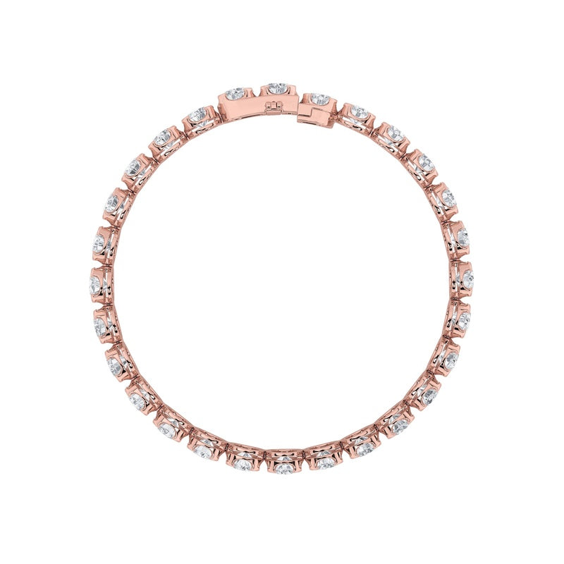 7CTW Round Shaped Lab Grown Diamond (F/VS)  Bracelet in 14K Gold
