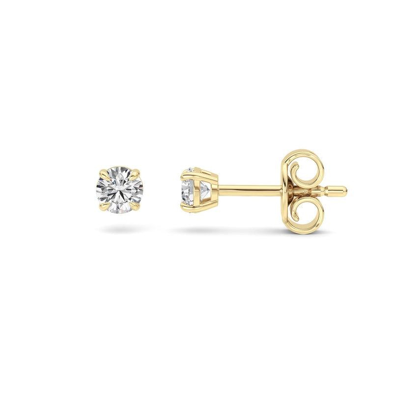 0.5CTW Round Shaped Lab Grown Diamond (F/VS) Earring in Silver|14K White Gold