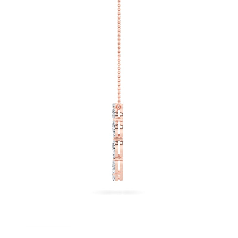 2.25CTW Marquise Shaped Lab Grown Diamond (F/VS) Circle Necklace in 14K Gold