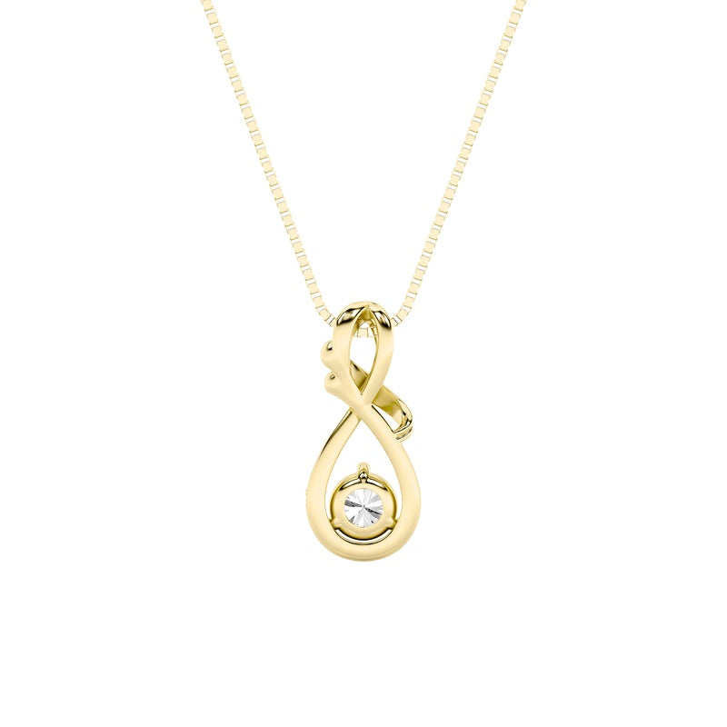 1CTW Round Shaped Lab Grown Diamond (F/VS) Solitaire Pendant in 14K Gold