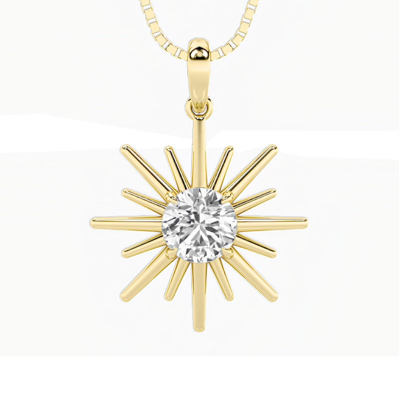 1.5CTW Round Shaped Lab Grown Diamond (F/VS) Astralis Pendant in 14K Gold