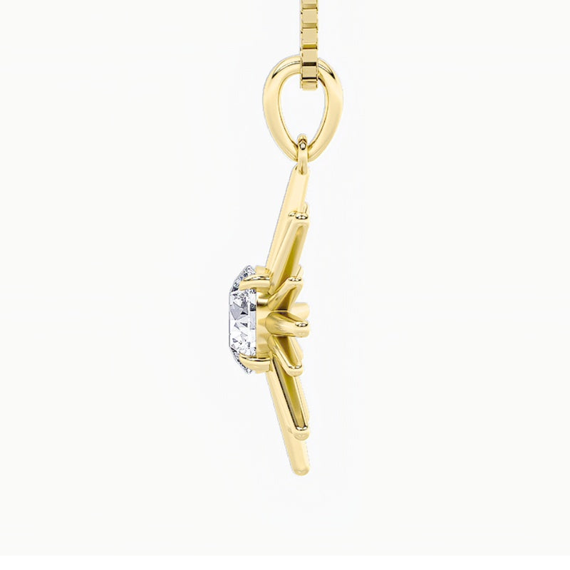 1.5CTW Round Shaped Lab Grown Diamond (F/VS) Astralis Pendant in 14K Gold