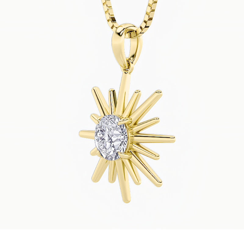 1.5CTW Round Shaped Lab Grown Diamond (F/VS) Astralis Pendant in 14K Gold