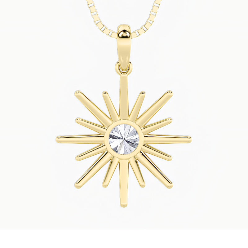 1.5CTW Round Shaped Lab Grown Diamond (F/VS) Astralis Pendant in 14K Gold