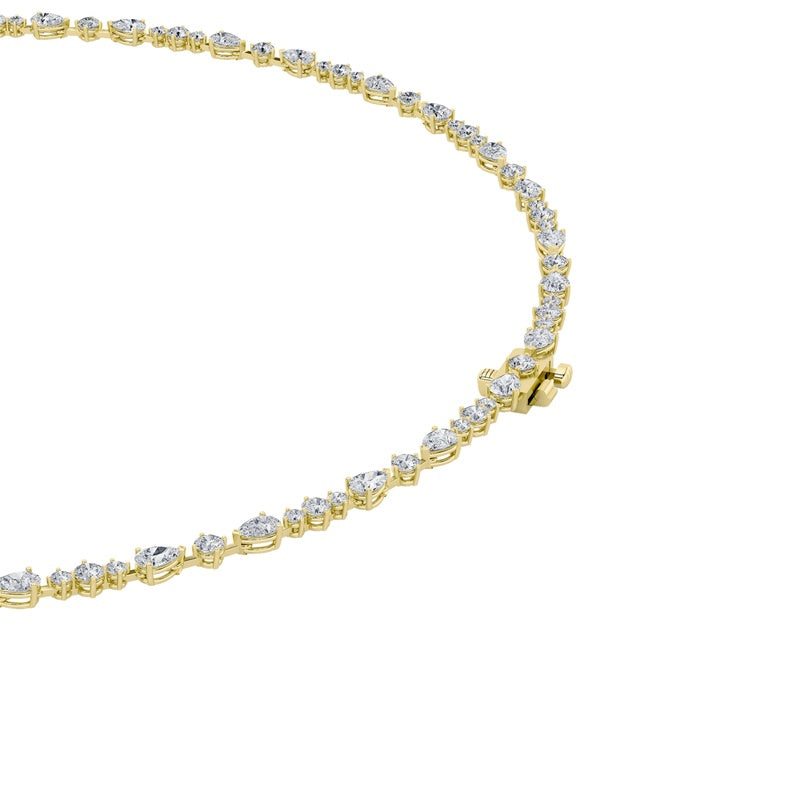 12CTW Pear Shaped Lab Grown Diamond (F/VS) Fashion Necklace in 14K Gold