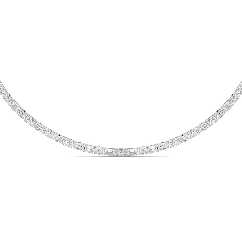25CTW Emerald Lab Grown Diamond (F/VS ) Necklace in 14K Gold