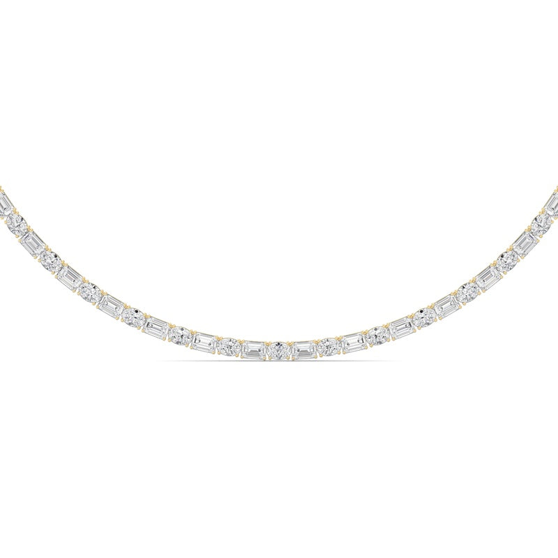 25CTW Emerald Lab Grown Diamond (F/VS ) Necklace in 14K Gold