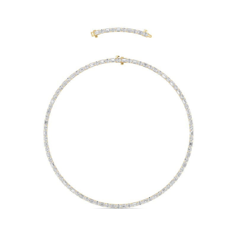 25CTW Emerald Lab Grown Diamond (F/VS ) Necklace in 14K Gold
