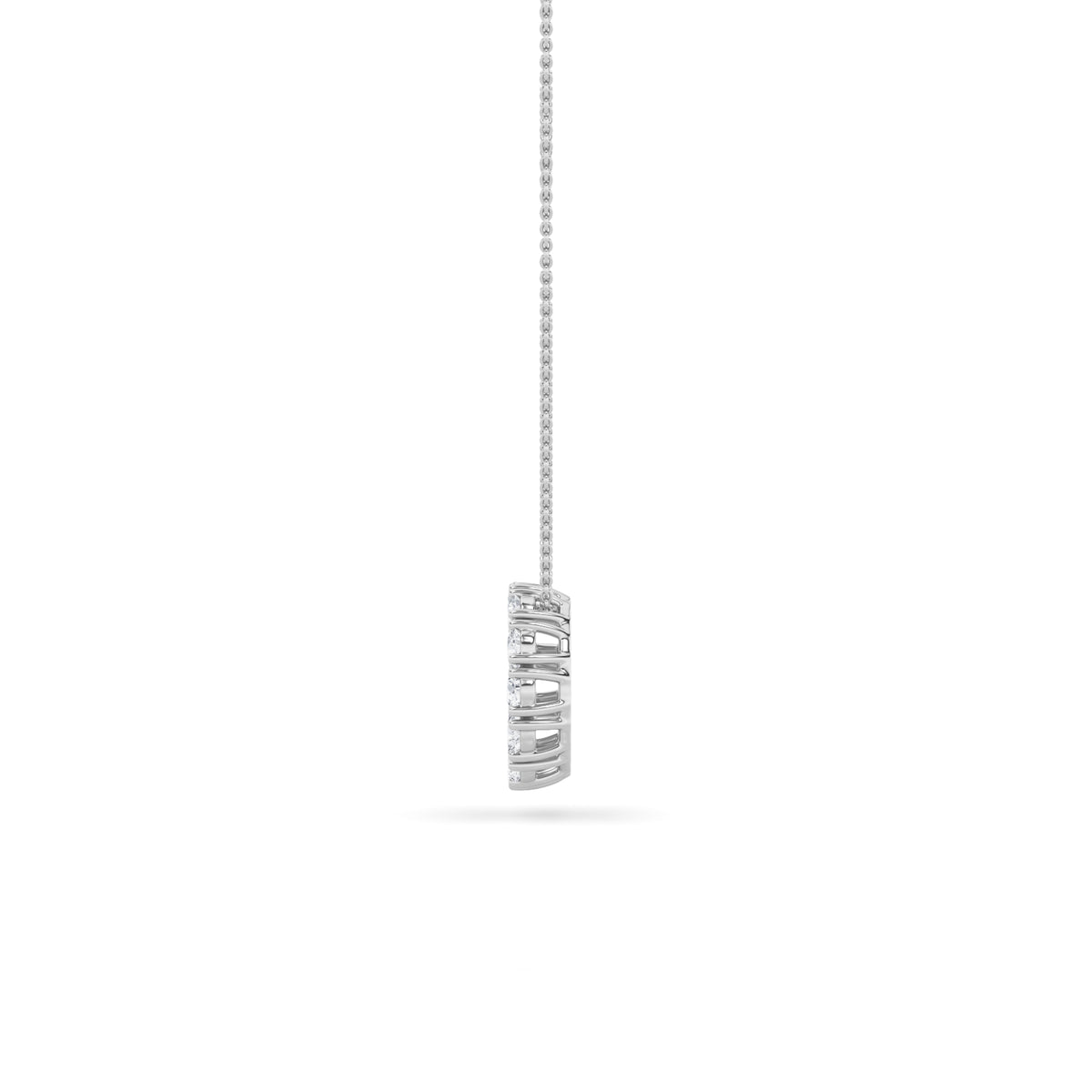 2 ct tw IGI Certified Round Lab-Grown Diamond Circle Pendant in 14K Solid Gold - White