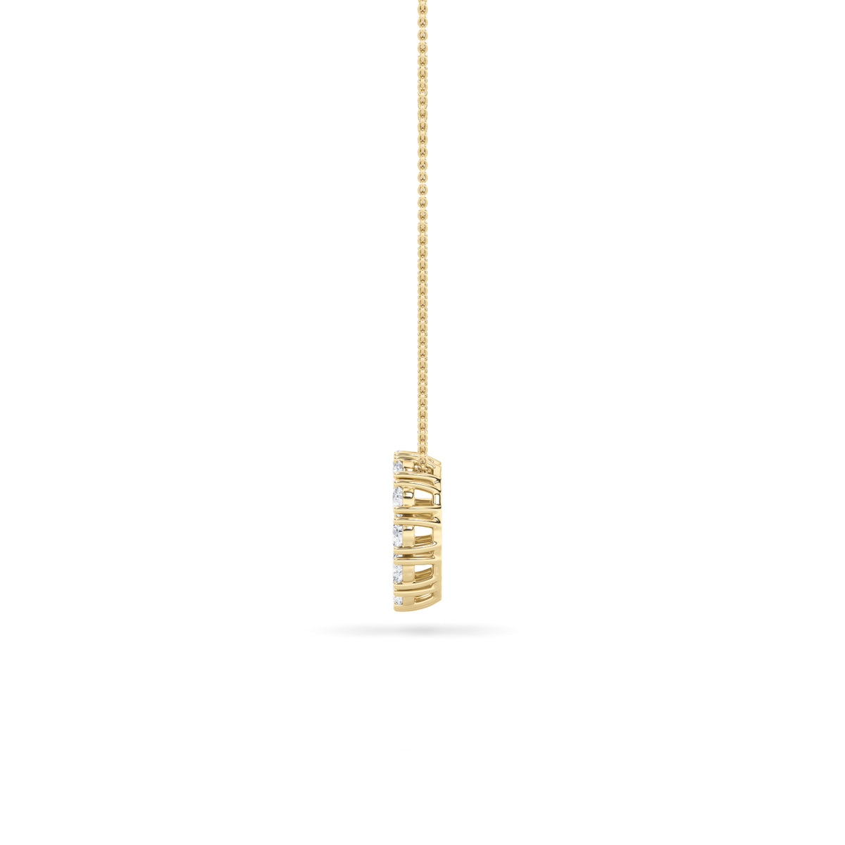 2 ct tw IGI Certified Round Lab-Grown Diamond Circle Pendant in 14K Solid Gold - Yellow