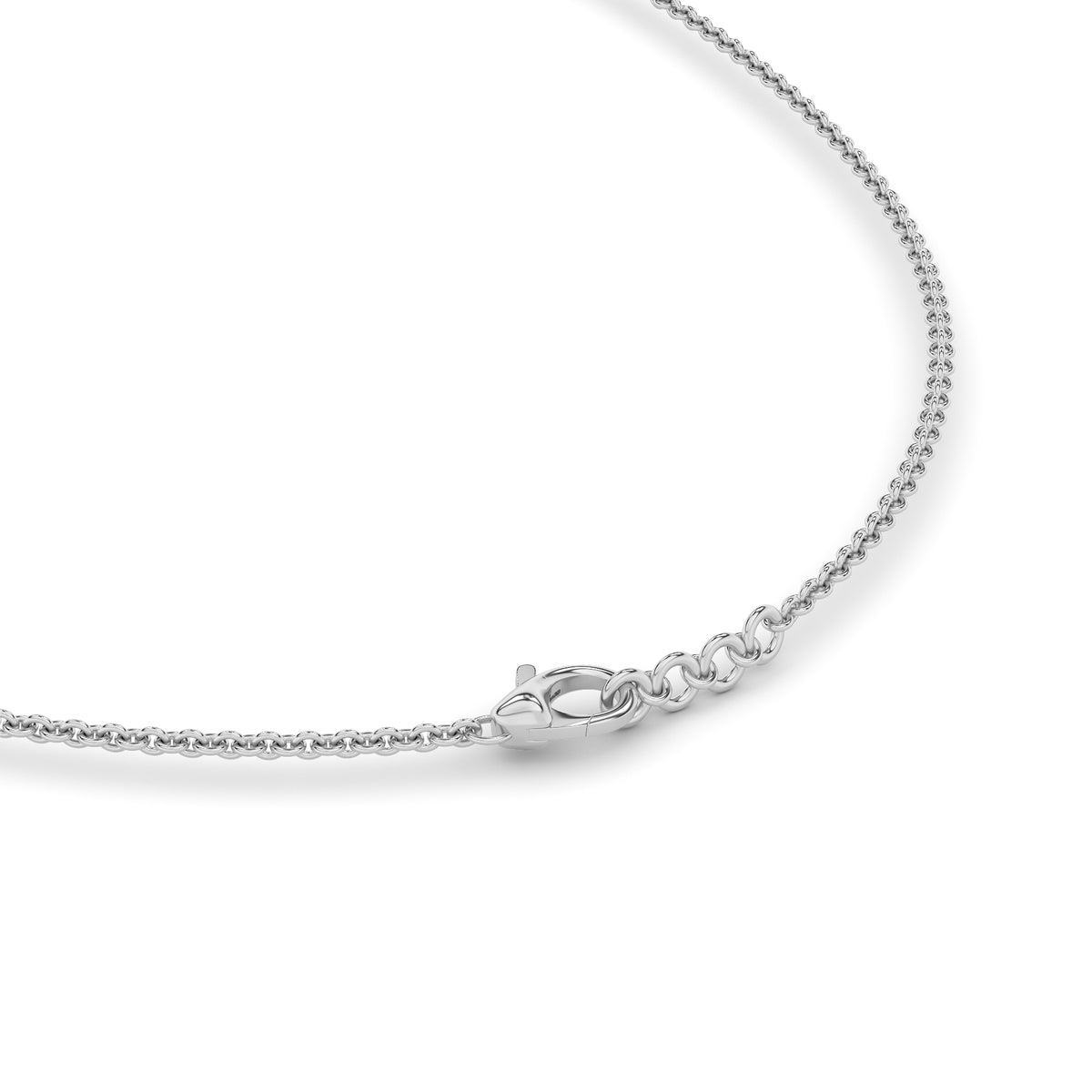 3 ct tw IGI Certified Round Lab-Grown Diamond Graduated Half Necklace in 14K Solid Gold - White