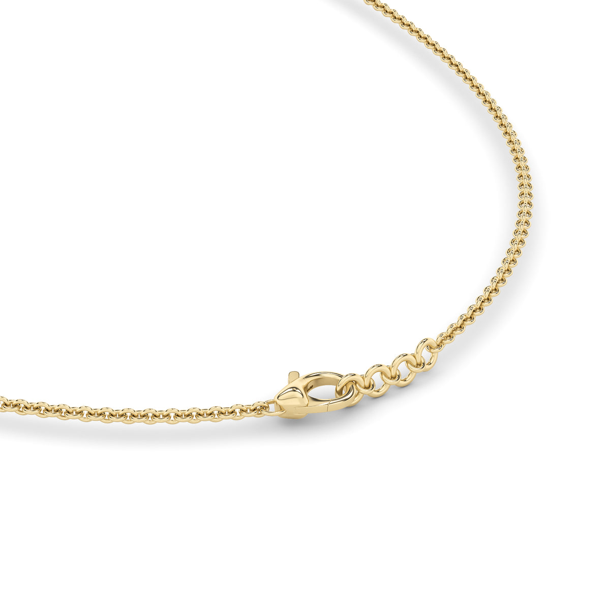 3 ct tw IGI Certified Round Lab-Grown Diamond Graduated Half Necklace in 14K Solid Gold - Yellow