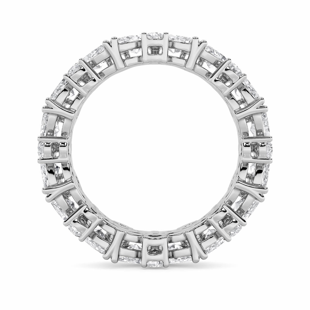 3 ct tw IGI Certified Marquise Lab-Grown Diamond Eternity Band Ring in 14K Solid Gold - White