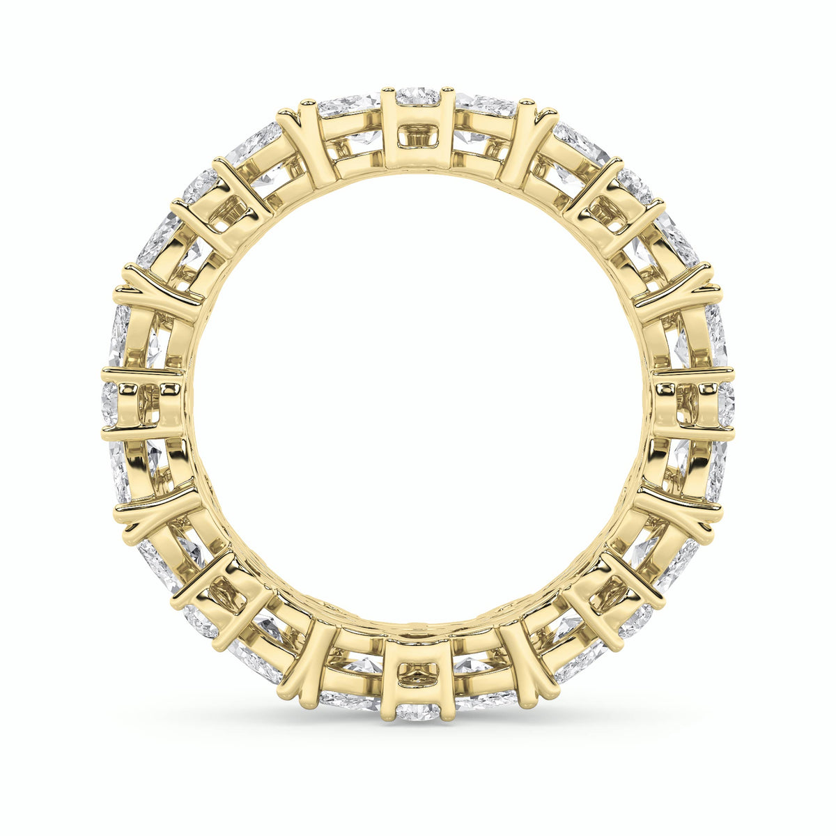 3 ct tw IGI Certified Marquise Lab-Grown Diamond Eternity Band Ring in 14K Solid Gold - Yellow