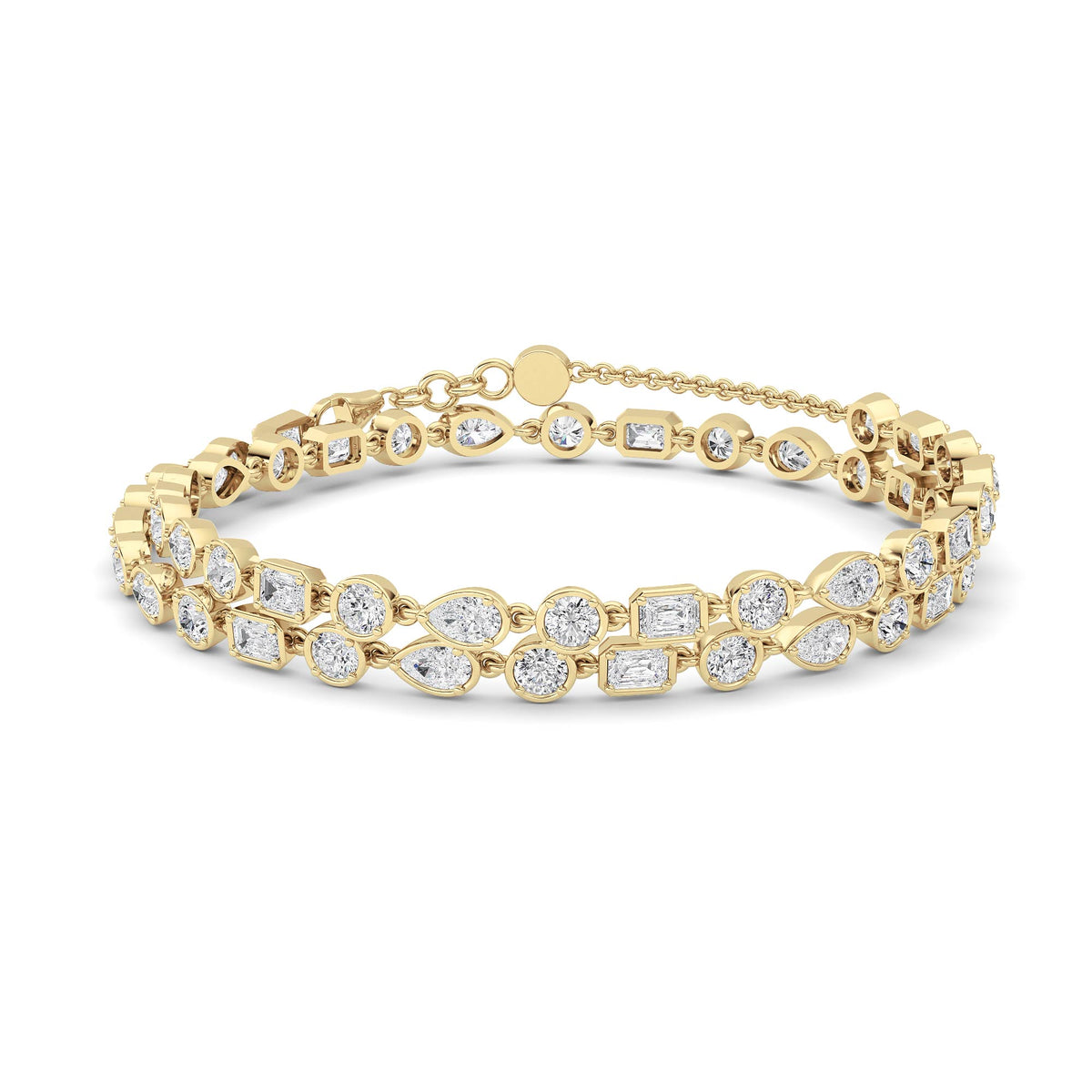 10 ct tw IGI Certified Multi-Shape Lab-Grown Diamond Necklace in 14K Solid Gold - Yellow