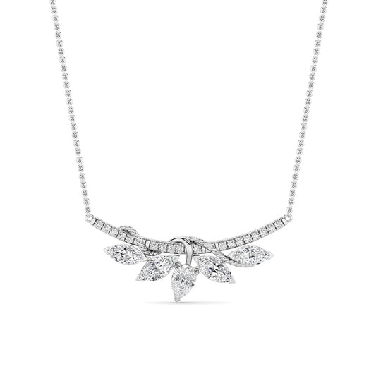 1.5 ct tw IGI Certified Pear Lab-Grown Diamond Necklace in 14K Solid Gold - White
