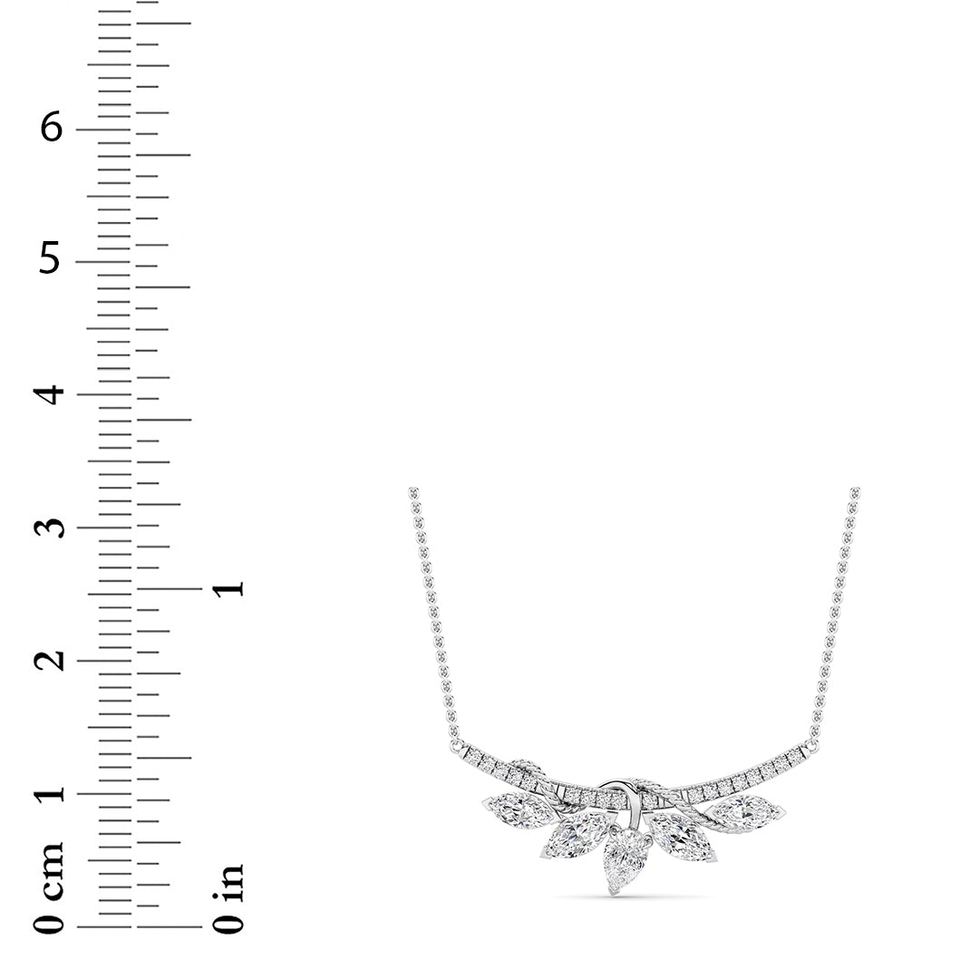1.5 ct tw IGI Certified Pear Lab-Grown Diamond Necklace in 14K Solid Gold - White