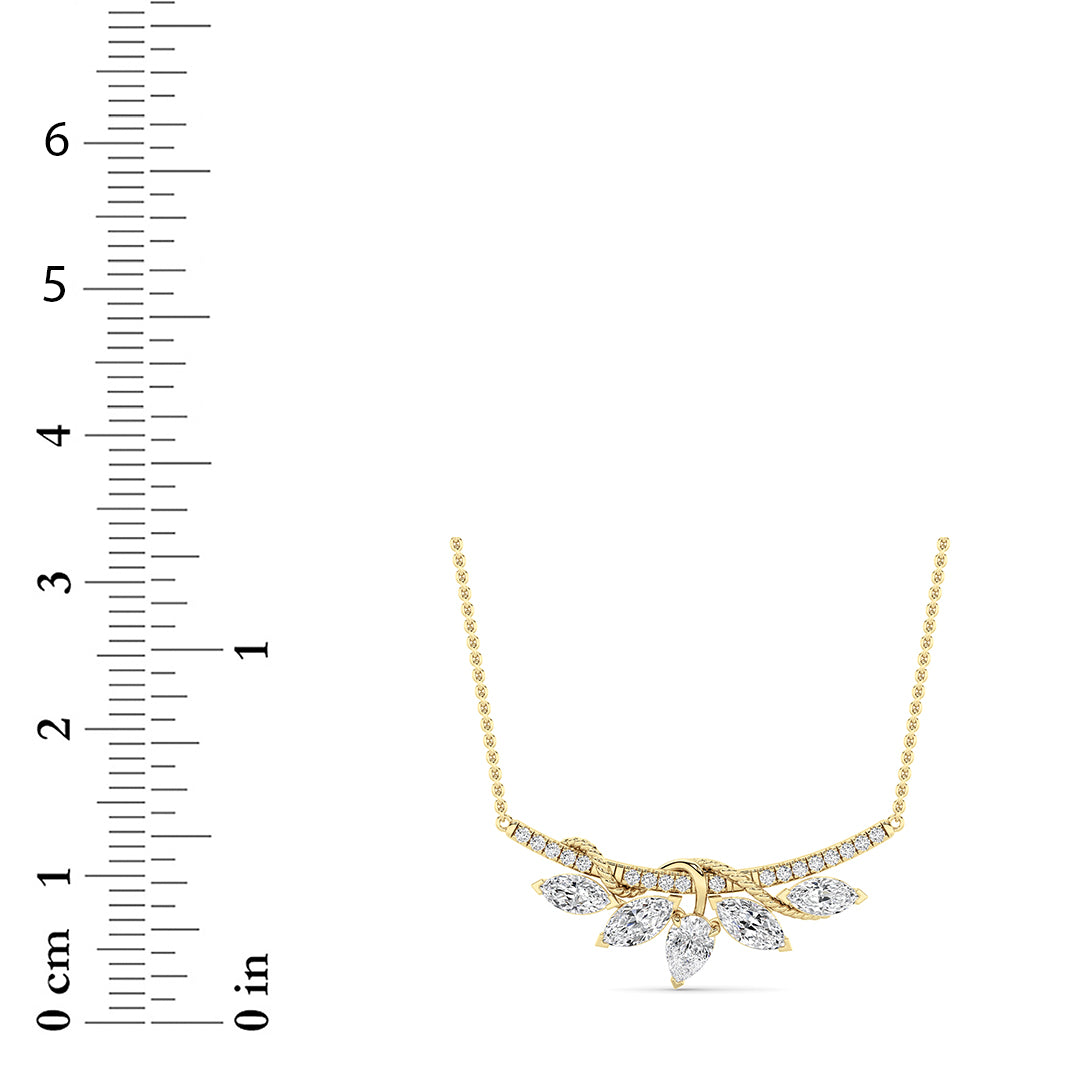 1.5 ct tw IGI Certified Pear Lab-Grown Diamond Necklace in 14K Solid Gold - Yellow