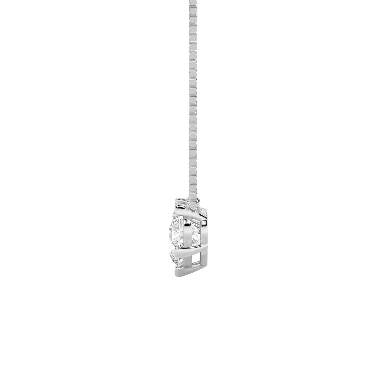 2 ct tw IGI Certified Round Lab-Grown Diamond Three Stone Necklace in 14K Solid Gold - White