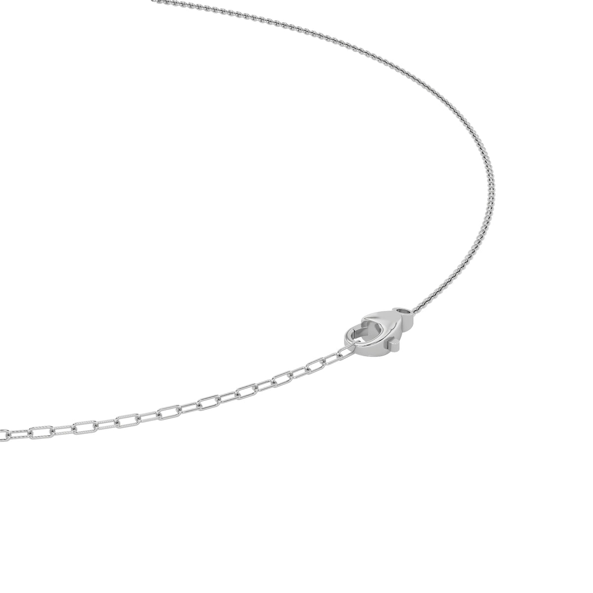 3.5 ct tw IGI Certified Oval Lab-Grown Diamond Strata Chic Collection Necklace in 14K Solid Gold - White