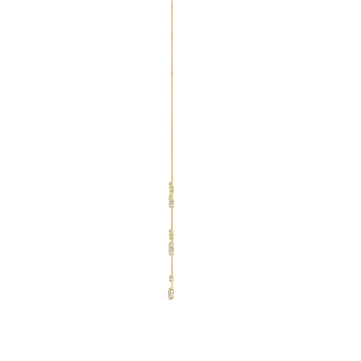 3 ct tw IGI Certified Pear Lab-Grown Diamond Solitaire Necklace in 14K Solid Gold - Yellow