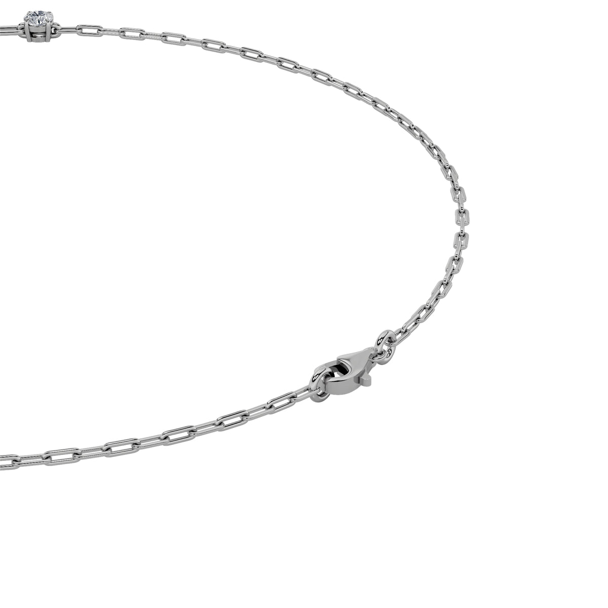4 ct tw IGI Certified Multi-Shape Lab-Grown Diamond Station Necklace in 14K Solid Gold - White