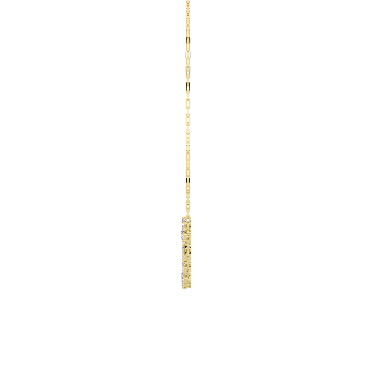 4 ct tw IGI Certified Multi-Shape Lab-Grown Diamond Station Necklace in 14K Solid Gold - Yellow