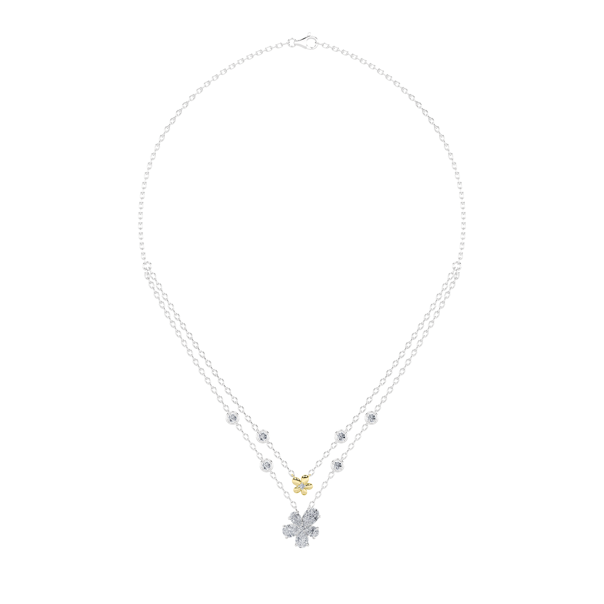 1.75 ct tw IGI Certified Pear Lab-Grown Diamond Necklace in 14K Solid Gold - Yellow