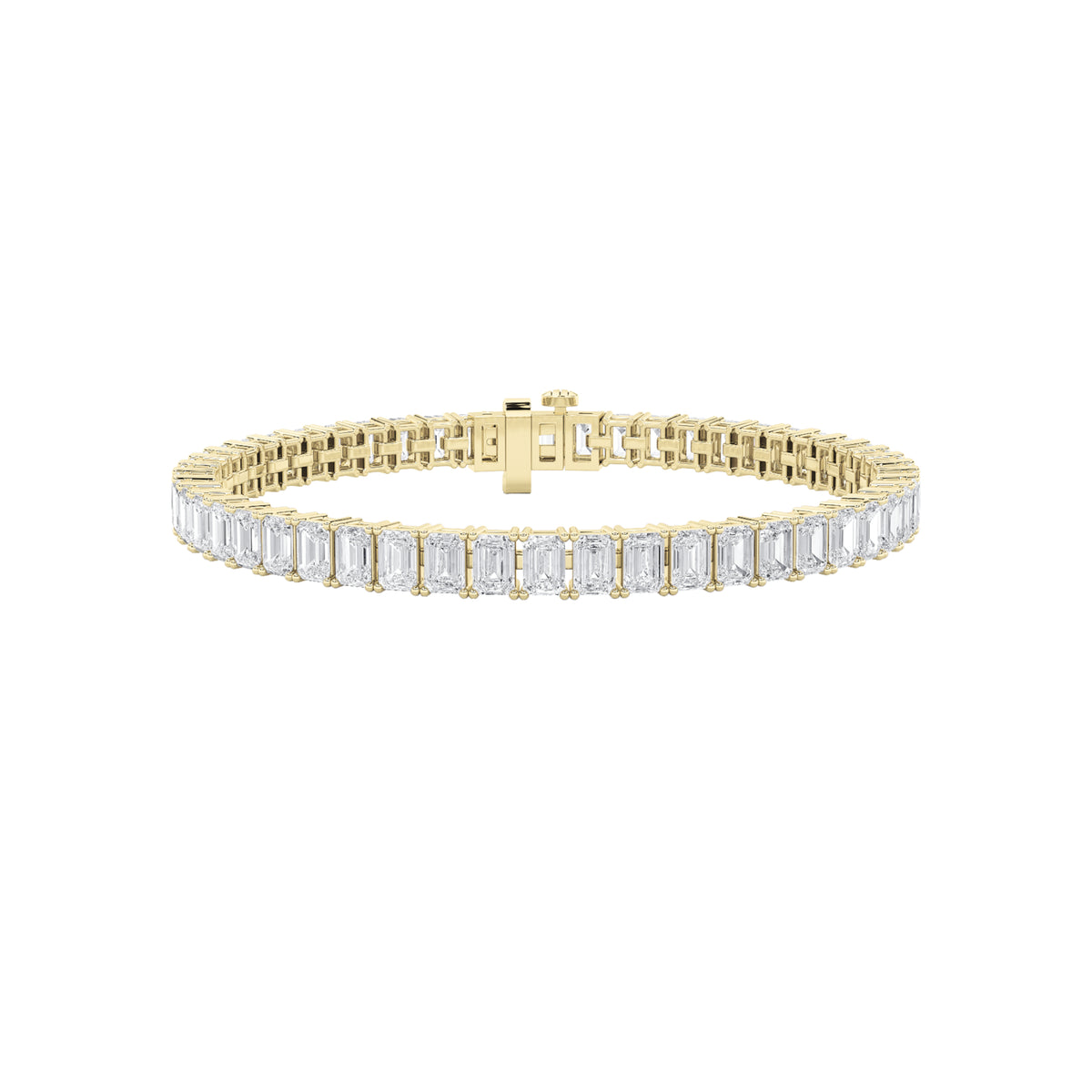 7 ct tw IGI Certified Emerald Lab-Grown Diamond Bracelet No. 2 in 14K Solid Gold - Yellow