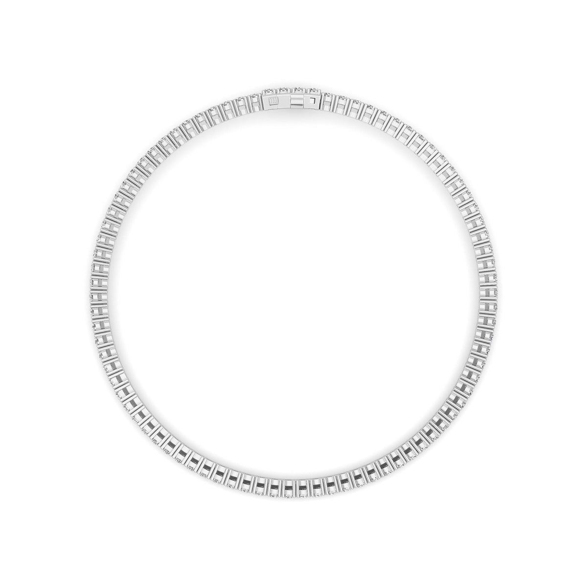3 ct tw IGI Certified Round Lab-Grown Diamond Tennis Bracelet in 14K Gold over Sterling Silver - White