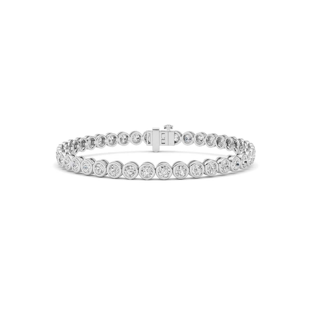 5 ct tw IGI Certified Round Lab-Grown Diamond Bracelet in 14K Solid Gold - White