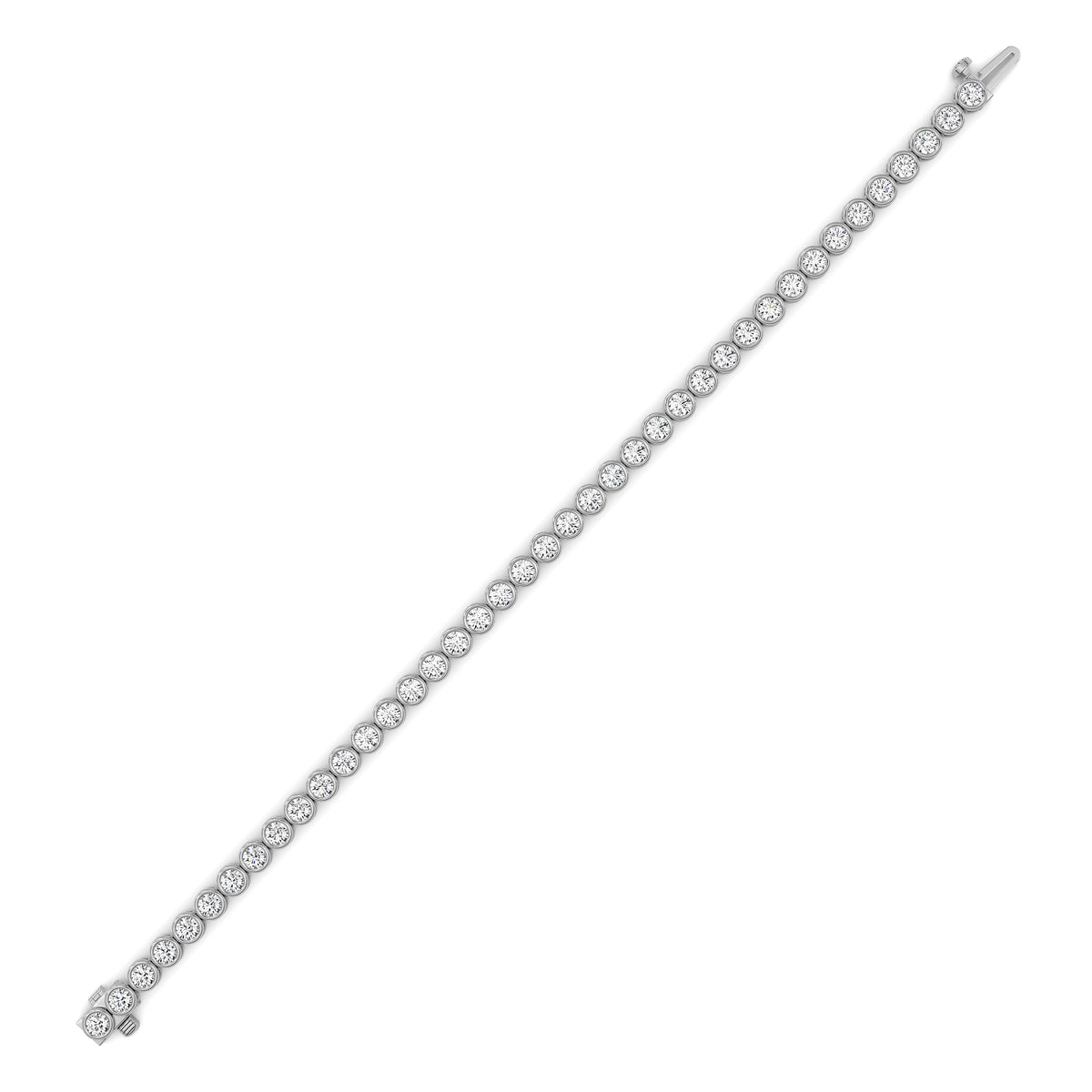 5 ct tw IGI Certified Round Lab-Grown Diamond Bracelet in 14K Solid Gold - White