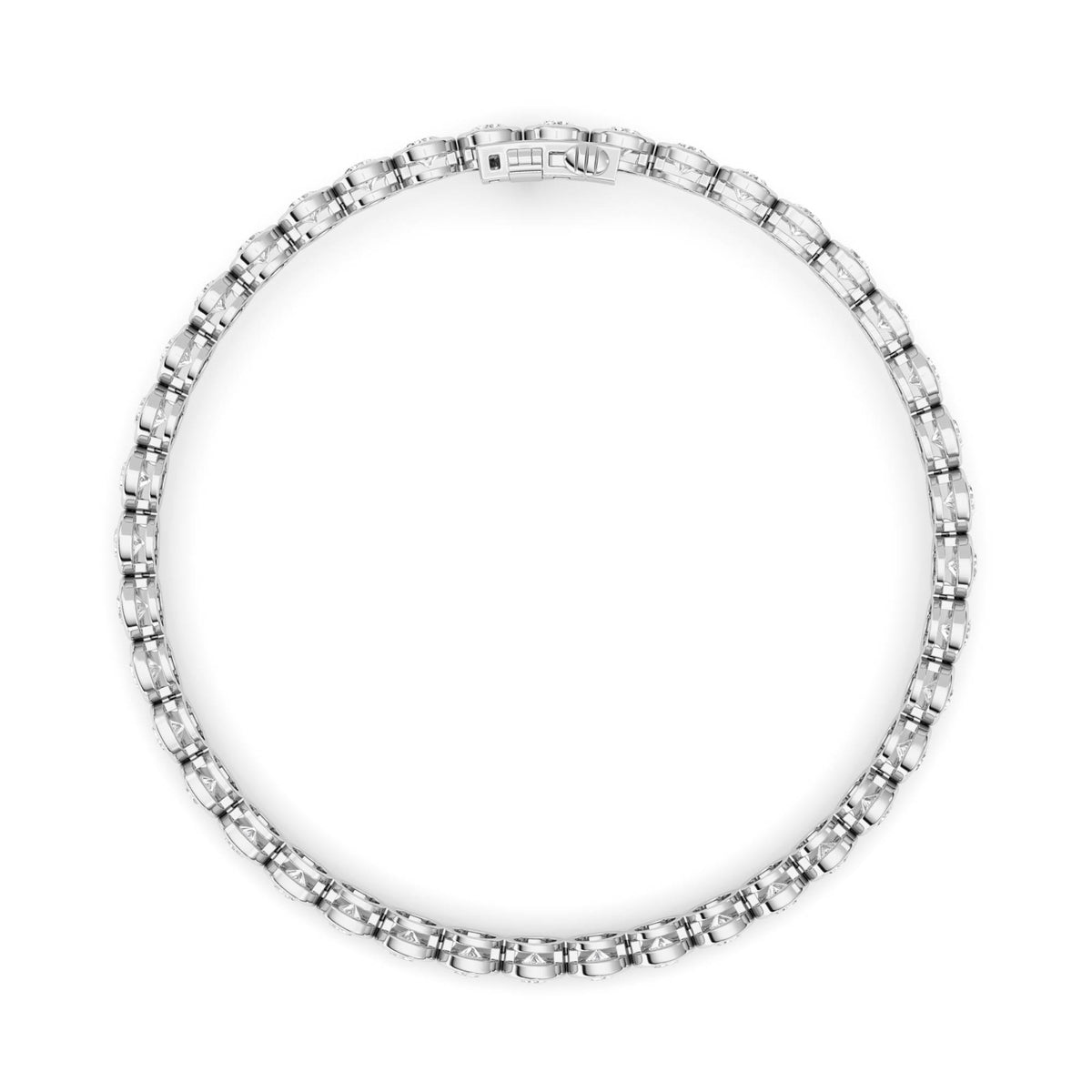 5 ct tw IGI Certified Round Lab-Grown Diamond Bracelet in 14K Solid Gold - White