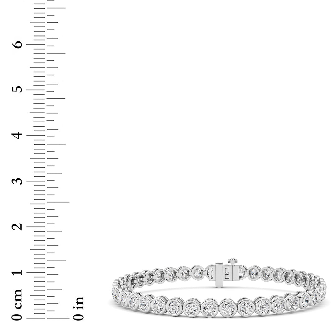 5 ct tw IGI Certified Round Lab-Grown Diamond Bracelet in 14K Solid Gold - White