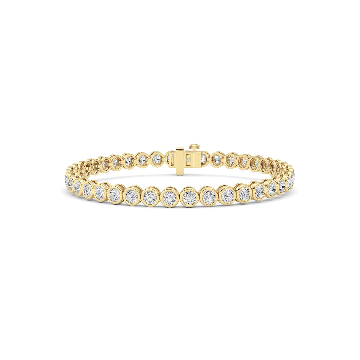 5 ct tw IGI Certified Round Lab-Grown Diamond Bracelet in 14K Solid Gold - Yellow