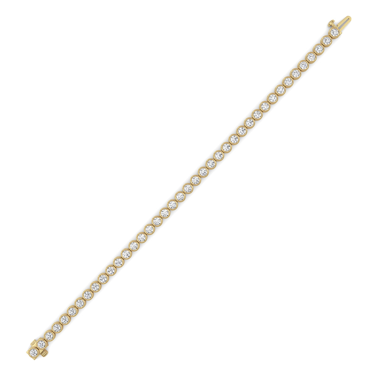 5 ct tw IGI Certified Round Lab-Grown Diamond Bracelet in 14K Solid Gold - Yellow
