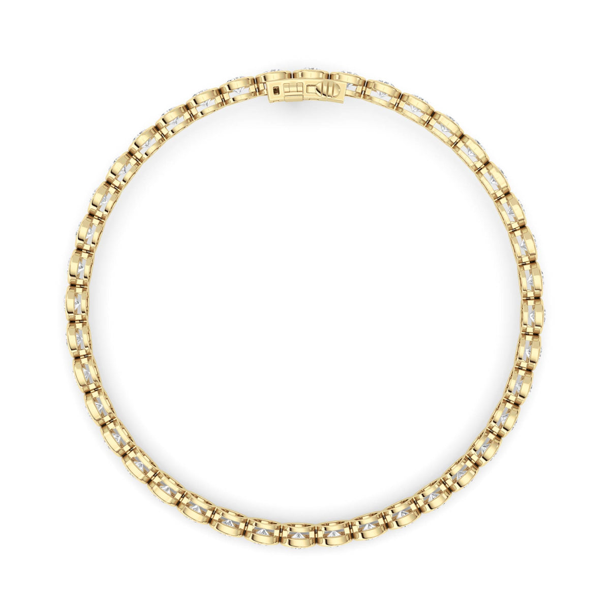 5 ct tw IGI Certified Round Lab-Grown Diamond Bracelet in 14K Solid Gold - Yellow