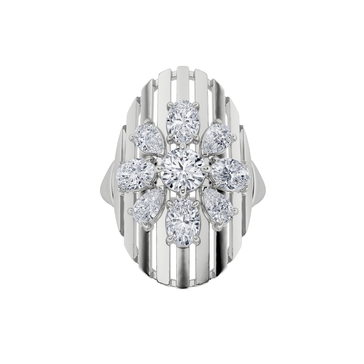 2 ct tw IGI Certified Round Lab-Grown Diamond Ring in 14K Solid Gold - White