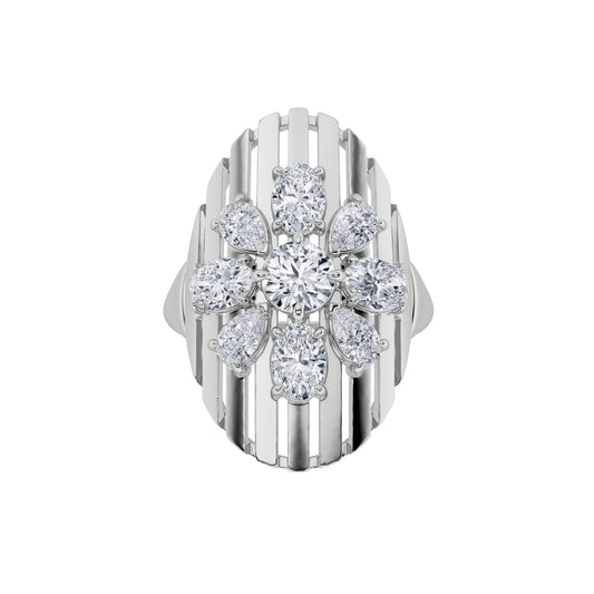 2 ct tw IGI Certified Round Lab-Grown Diamond Ring in 14K Solid Gold - White