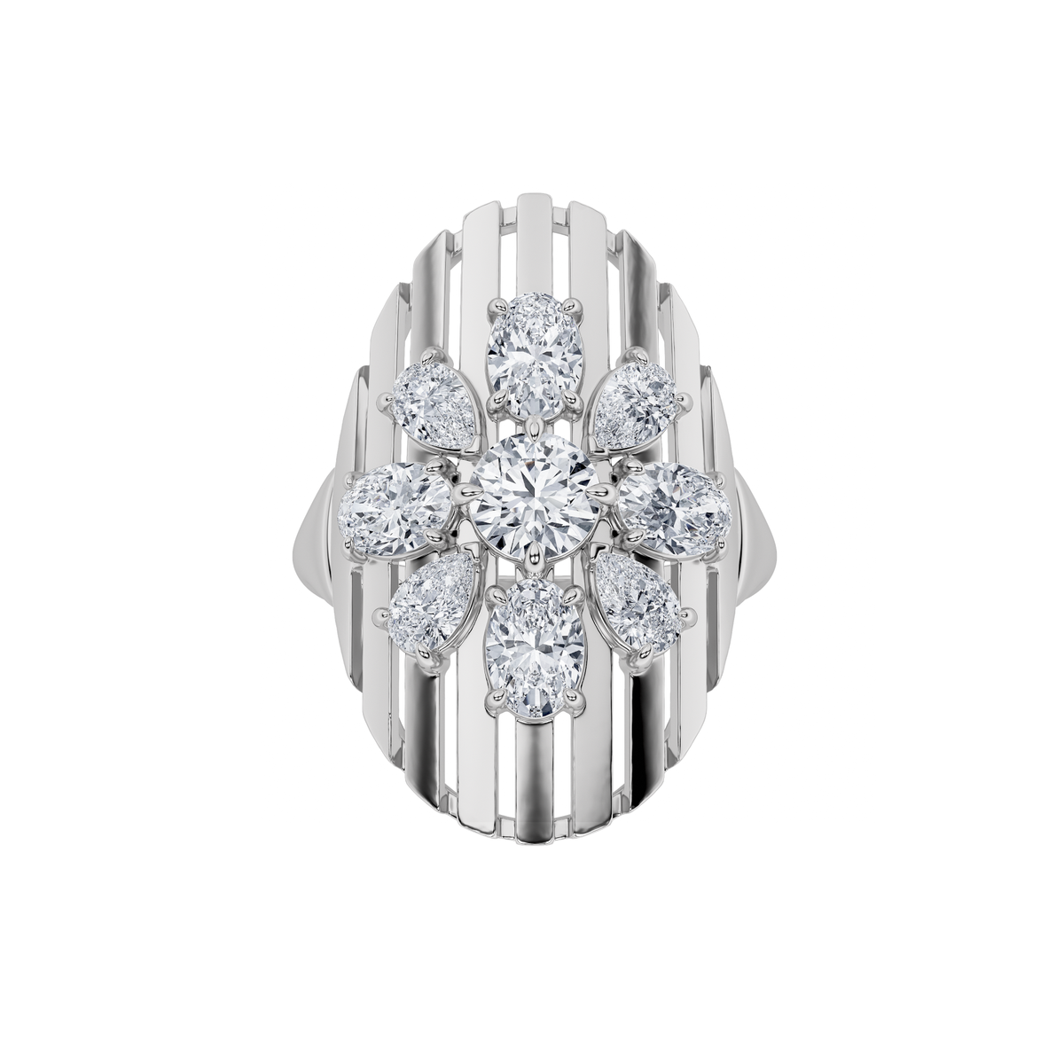 2 ct tw IGI Certified Round Lab-Grown Diamond Ring in 14K Solid Gold - White