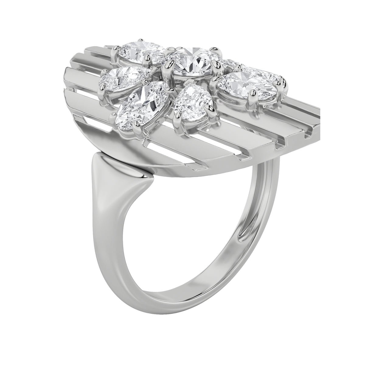 2 ct tw IGI Certified Round Lab-Grown Diamond Ring in 14K Solid Gold - White