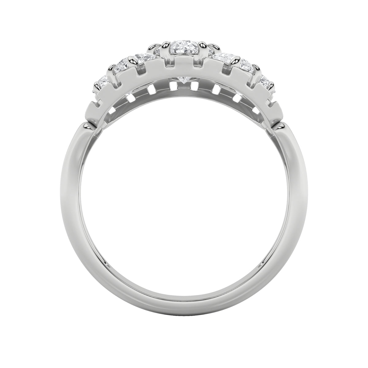 2 ct tw IGI Certified Round Lab-Grown Diamond Ring in 14K Solid Gold - White