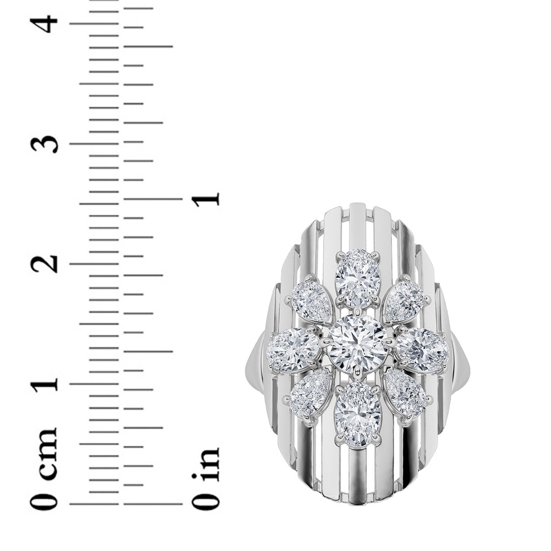 2 ct tw IGI Certified Round Lab-Grown Diamond Ring in 14K Solid Gold - White