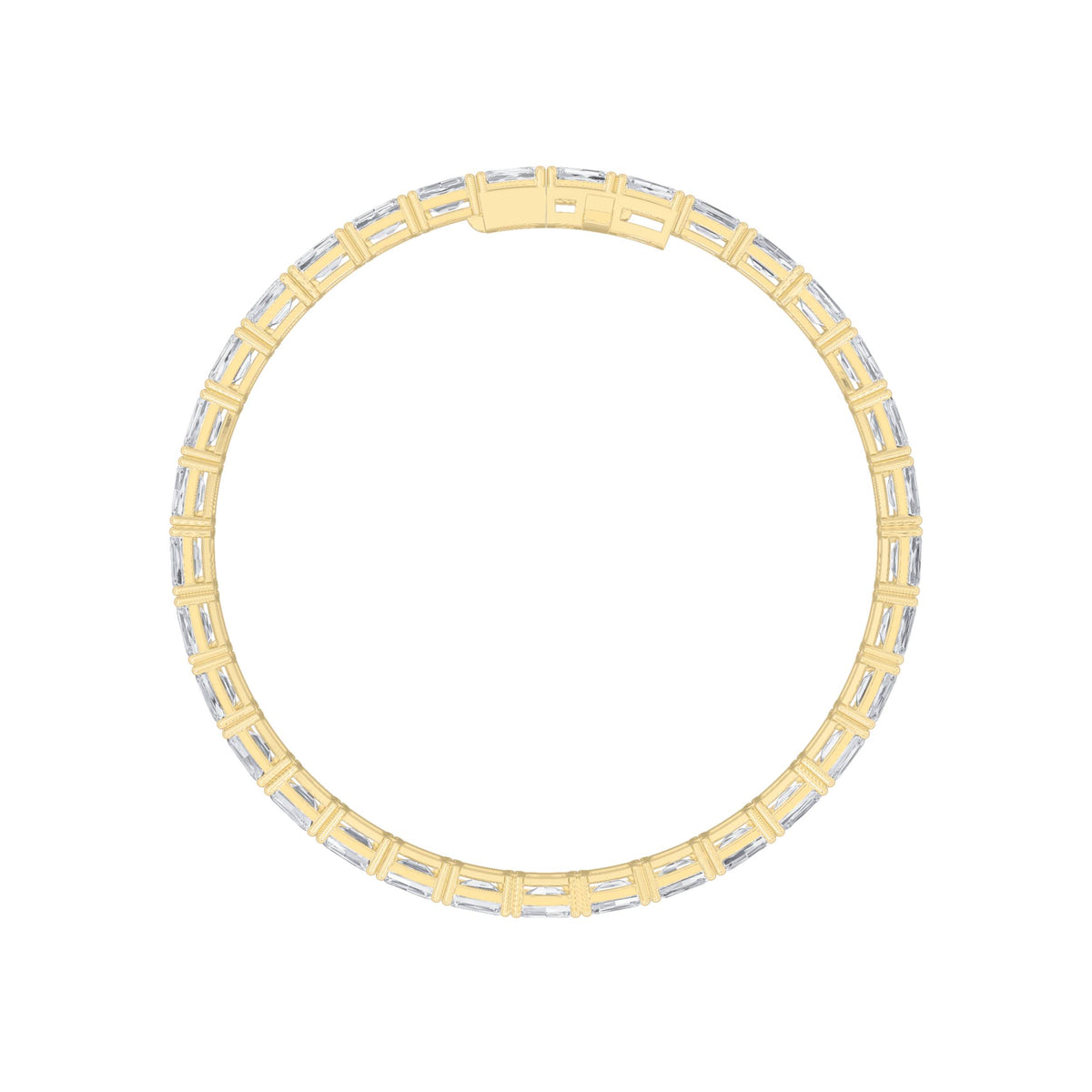 5 ct tw IGI Certified Emerald Lab-Grown Diamond Bracelet in 14K Solid Gold - Yellow