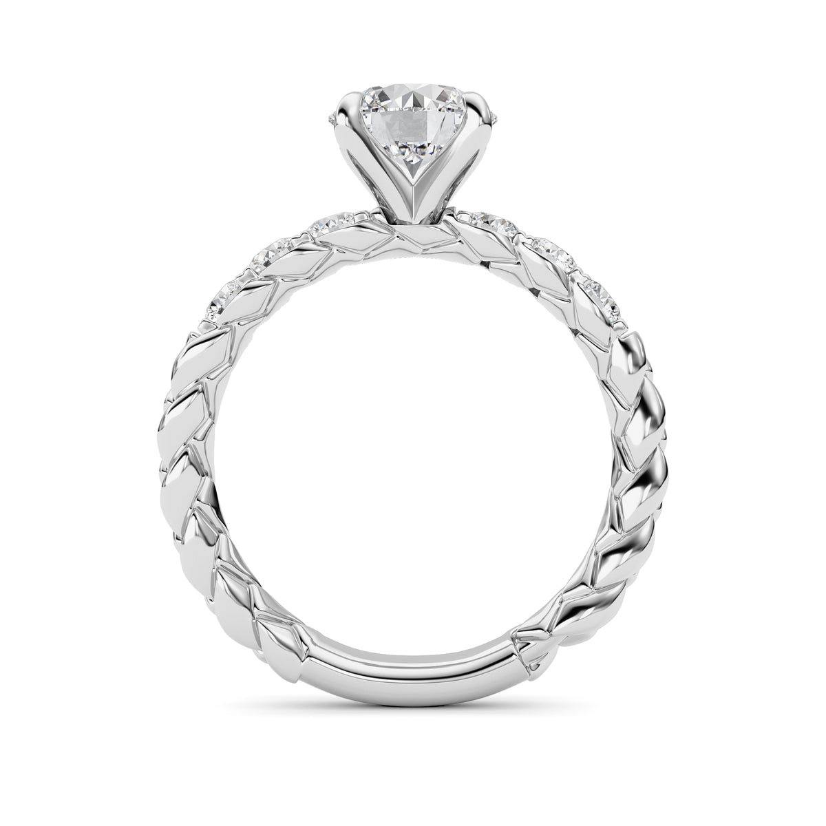 2 ct tw IGI Certified Round Lab-Grown Diamond Ring No. 2 in 14K Solid Gold - White