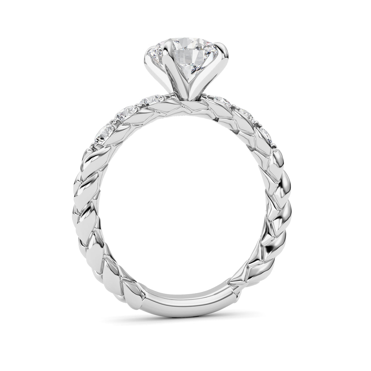 2 ct tw IGI Certified Round Lab-Grown Diamond Ring No. 2 in 14K Solid Gold - White