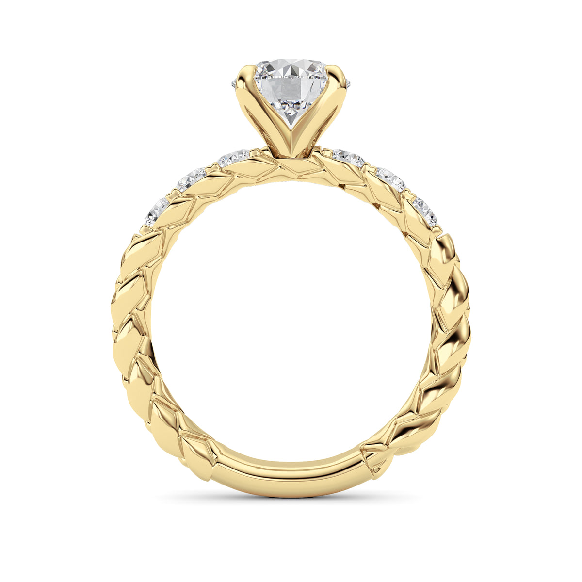 2 ct tw IGI Certified Round Lab-Grown Diamond Ring No. 2 in 14K Solid Gold - Yellow