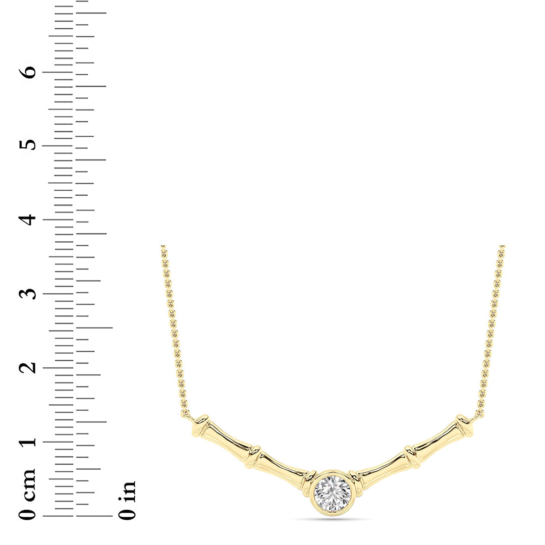 0.5 ct tw IGI Certified Round Lab-Grown Diamond Necklace in 14K Solid Gold - Yellow