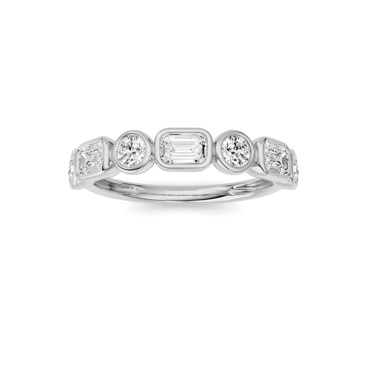 1 ct tw IGI Certified Emerald Lab-Grown Diamond Ring in 14K Solid Gold - White