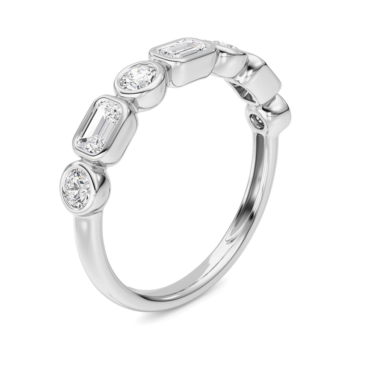 1 ct tw IGI Certified Emerald Lab-Grown Diamond Ring in 14K Solid Gold - White